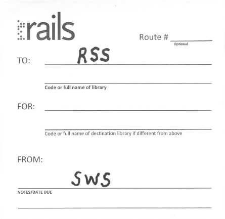 example rails delivery label for swan libraries