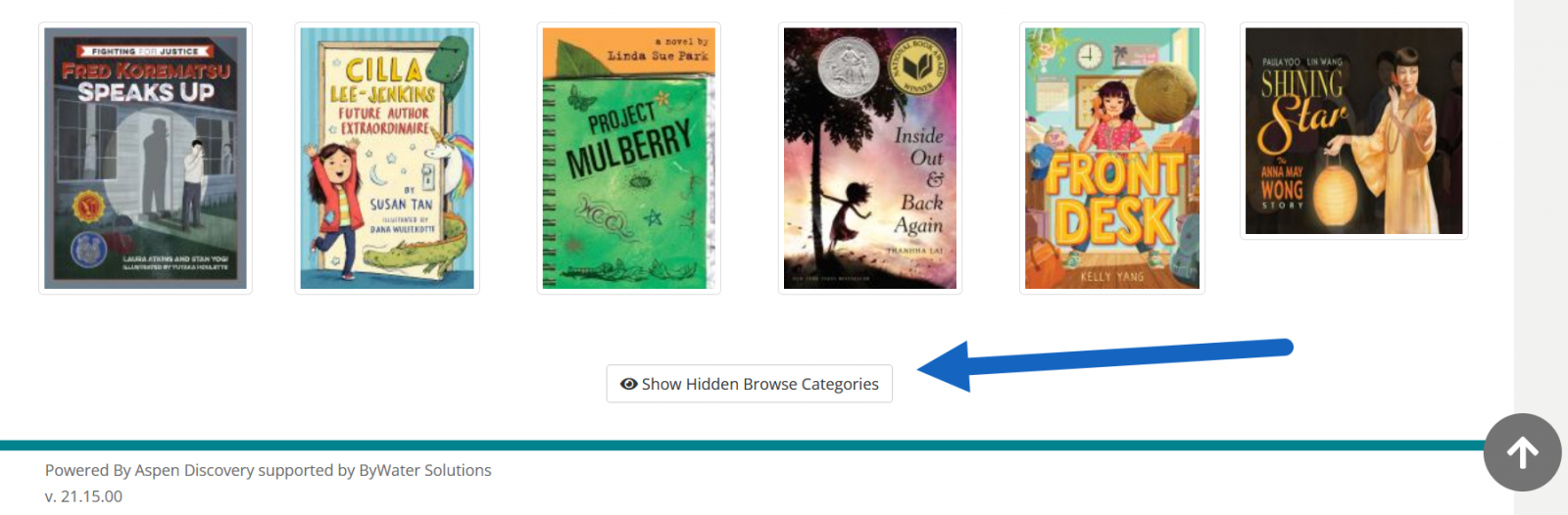 show hidden browse categories button.