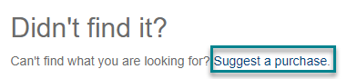 Suggest a purchase under search results