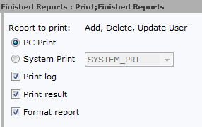 WorkFlows printing finished reports