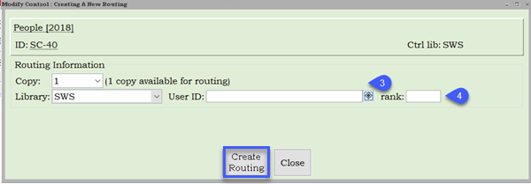 create routing button
