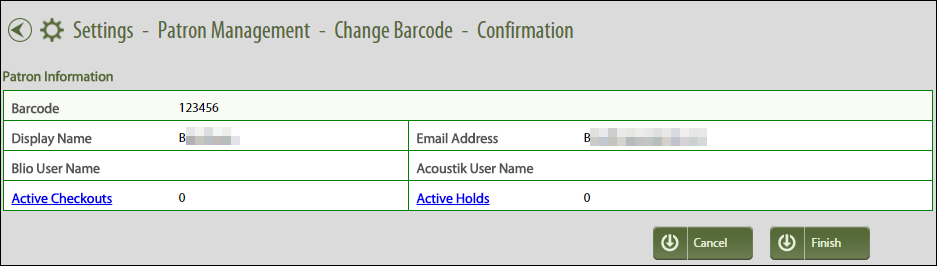 Boundless change barcode finish