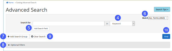 advanced search options