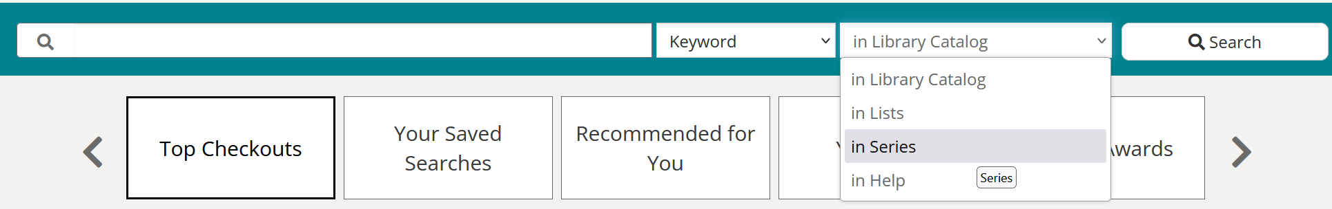 catalog search bar