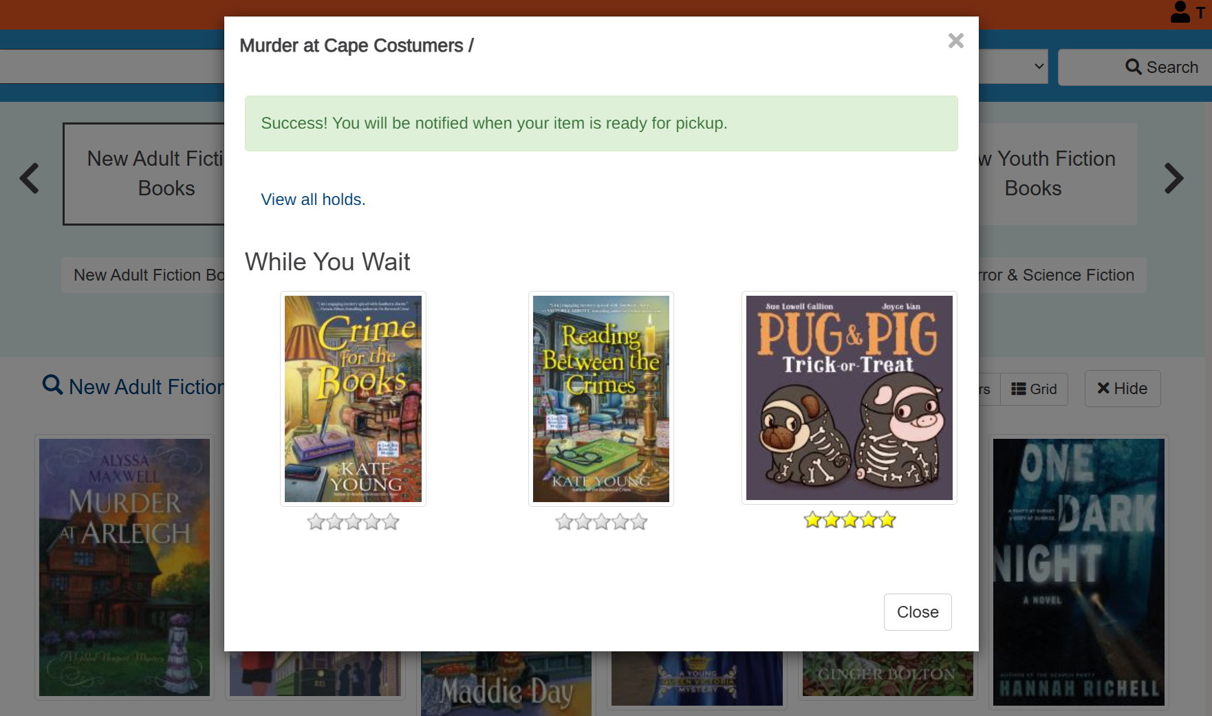 while you wait in the catalog