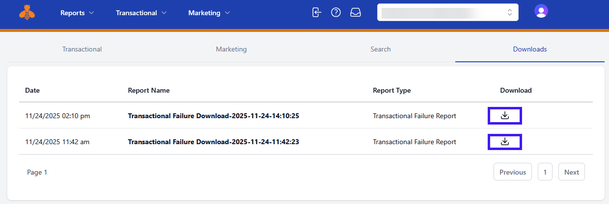 MessageBee Report Download
