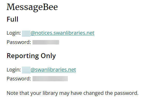 MessageBee Authorization Text Example