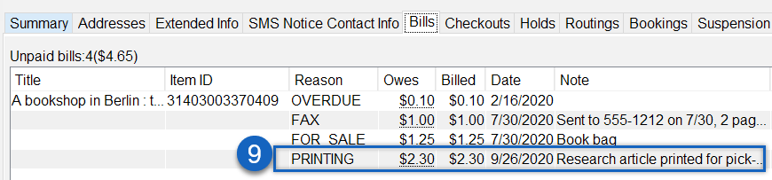 Shows how note will appear in User's record.