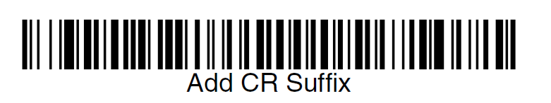CR suffix barcode