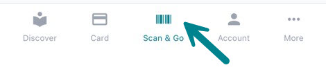 scan and go icon in the app