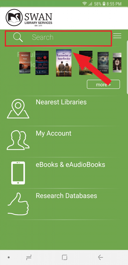 BLUEcloud mobile search box