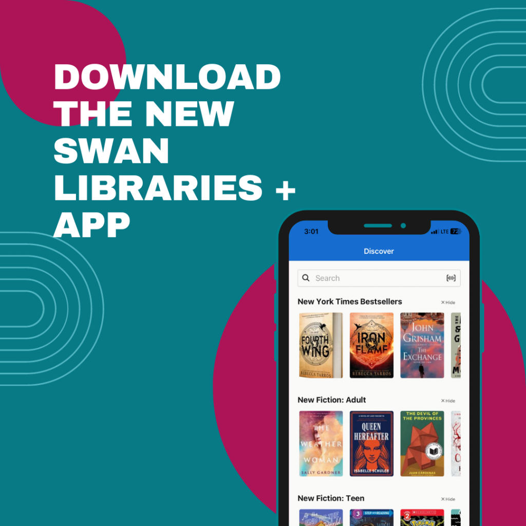 swan libraries app promotional graphic
